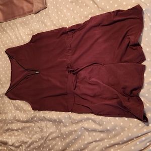 Burgundy romper